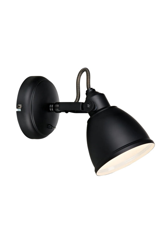 Fjällbacka svart vägglampa 105814 | Fjällbacka black wall lamp 105814 | Fjällbacka schwarz Wandleuchte 105814