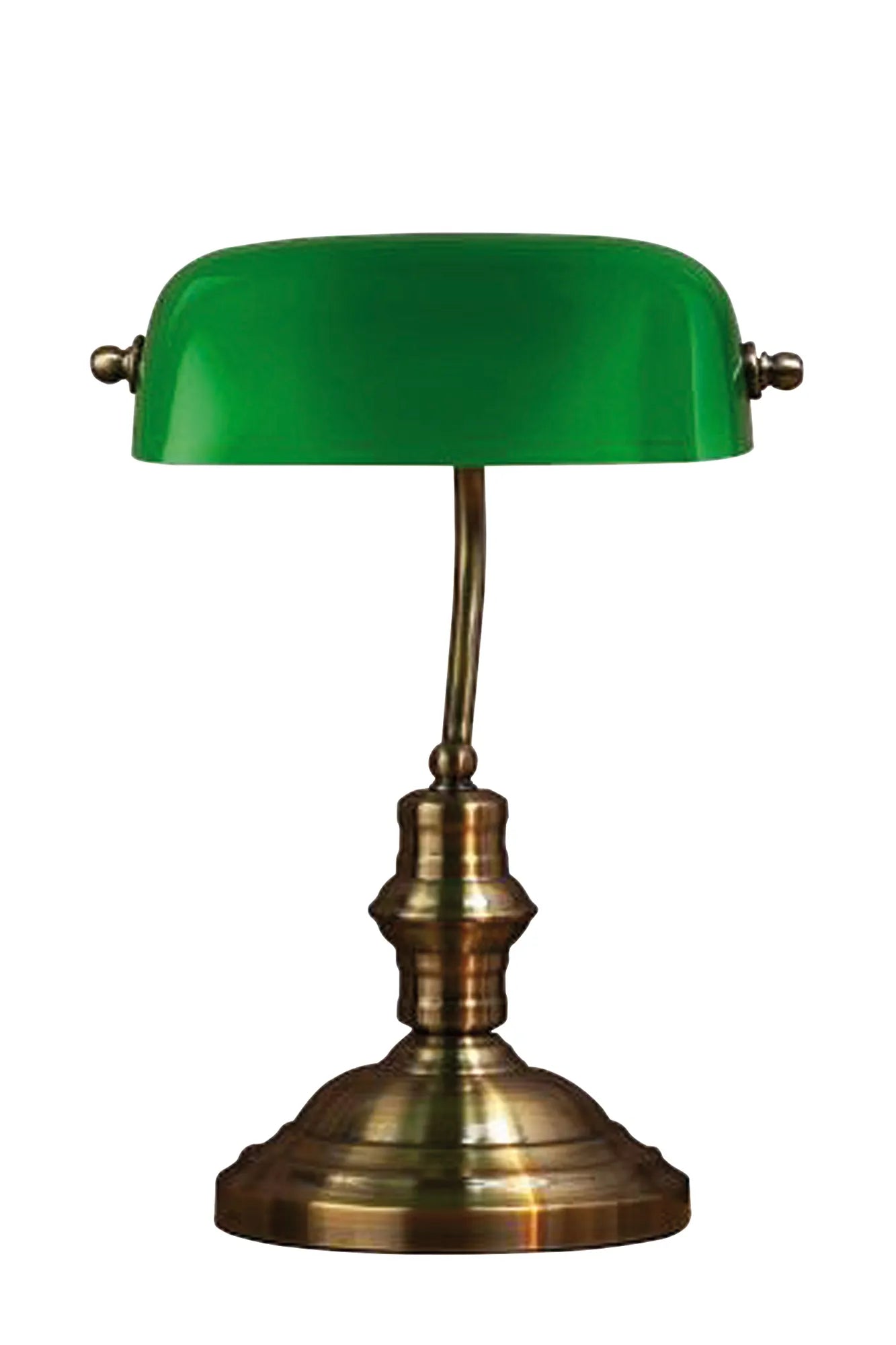 Bankers Tischlampe Grün 42 cm