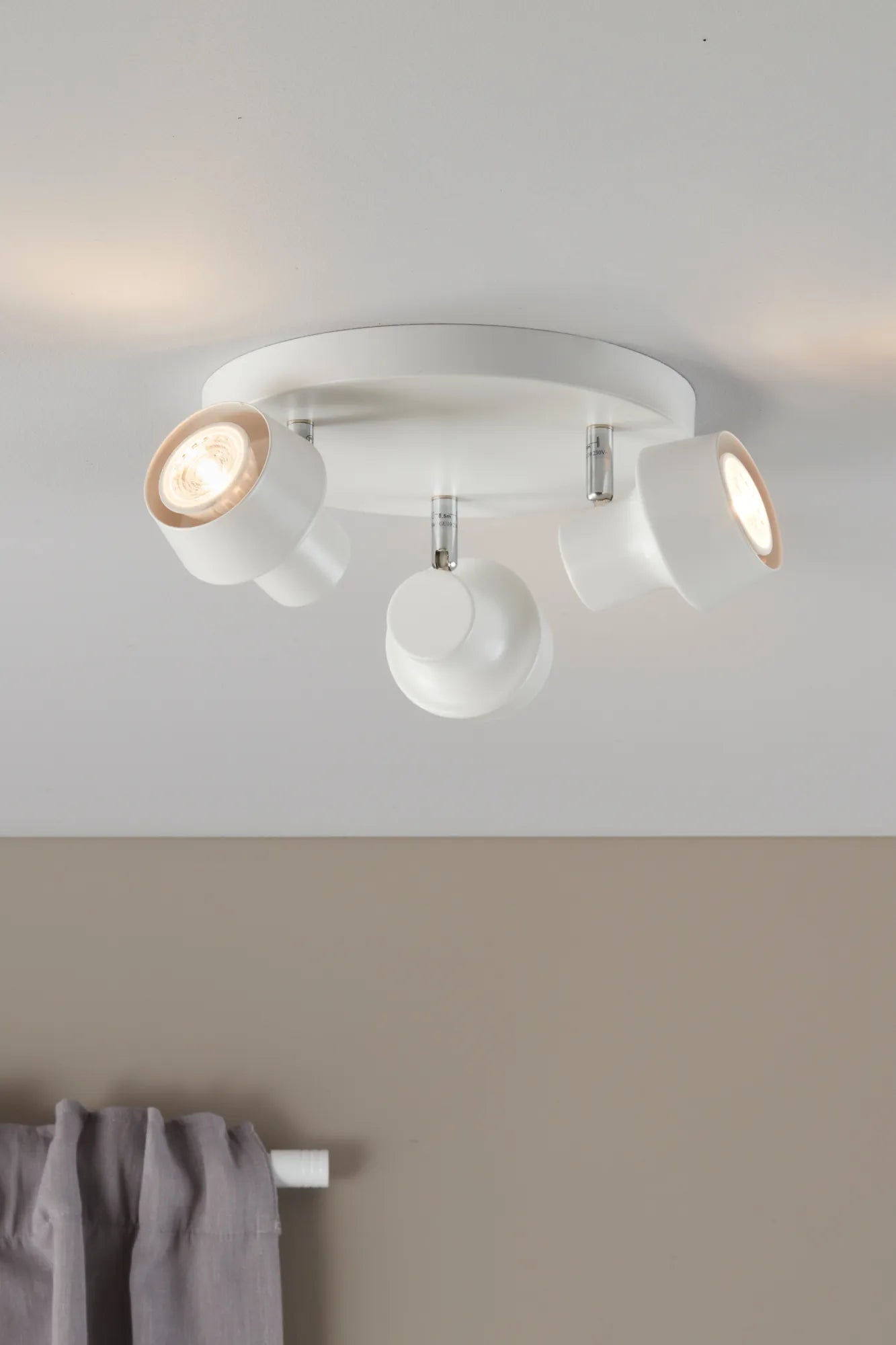 Urn Strahler Weiß Runde