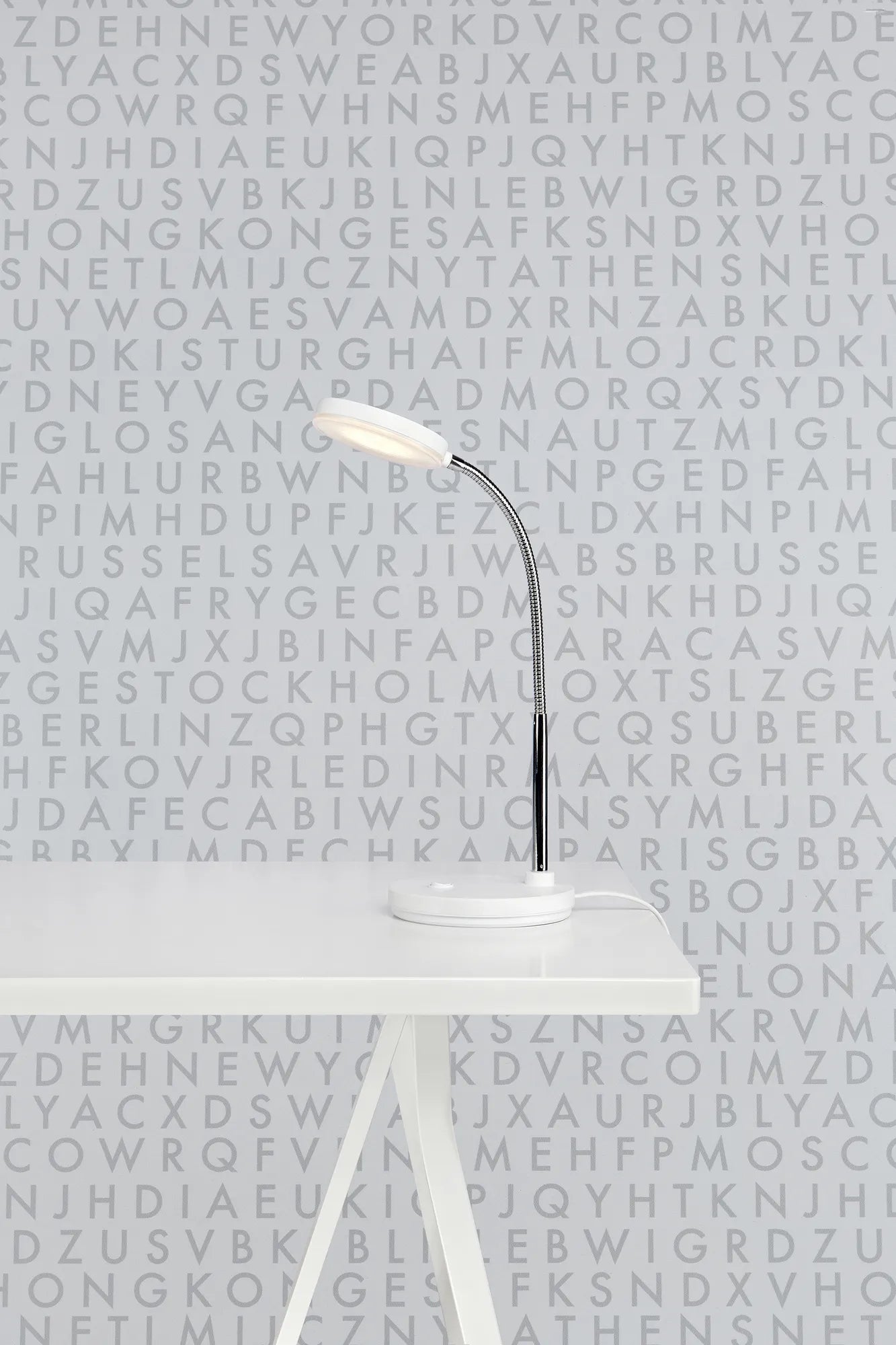 Flex vit bordslampa stilren belysning | Flex white table lamp minimalist | Flex weiß Tischlampe minimalistische Beleuchtung