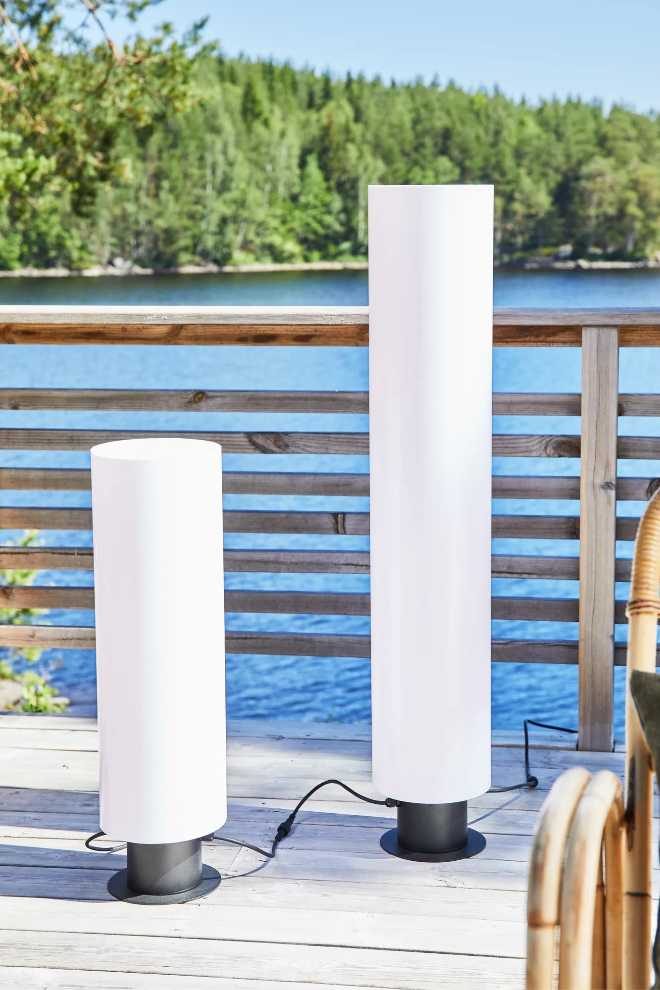 Garden 24 vit golvlampa 70 cm stilren belysning | Garden 24 white | Garden 24 weiß Stehlampe minimalistische Beleuchtung