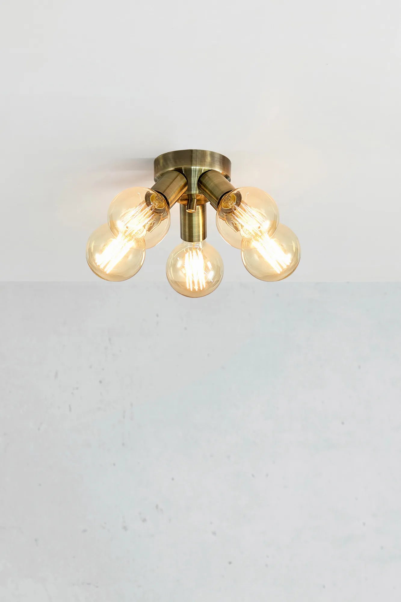 Mazzo Plafon Mosiądz 5 Lampy