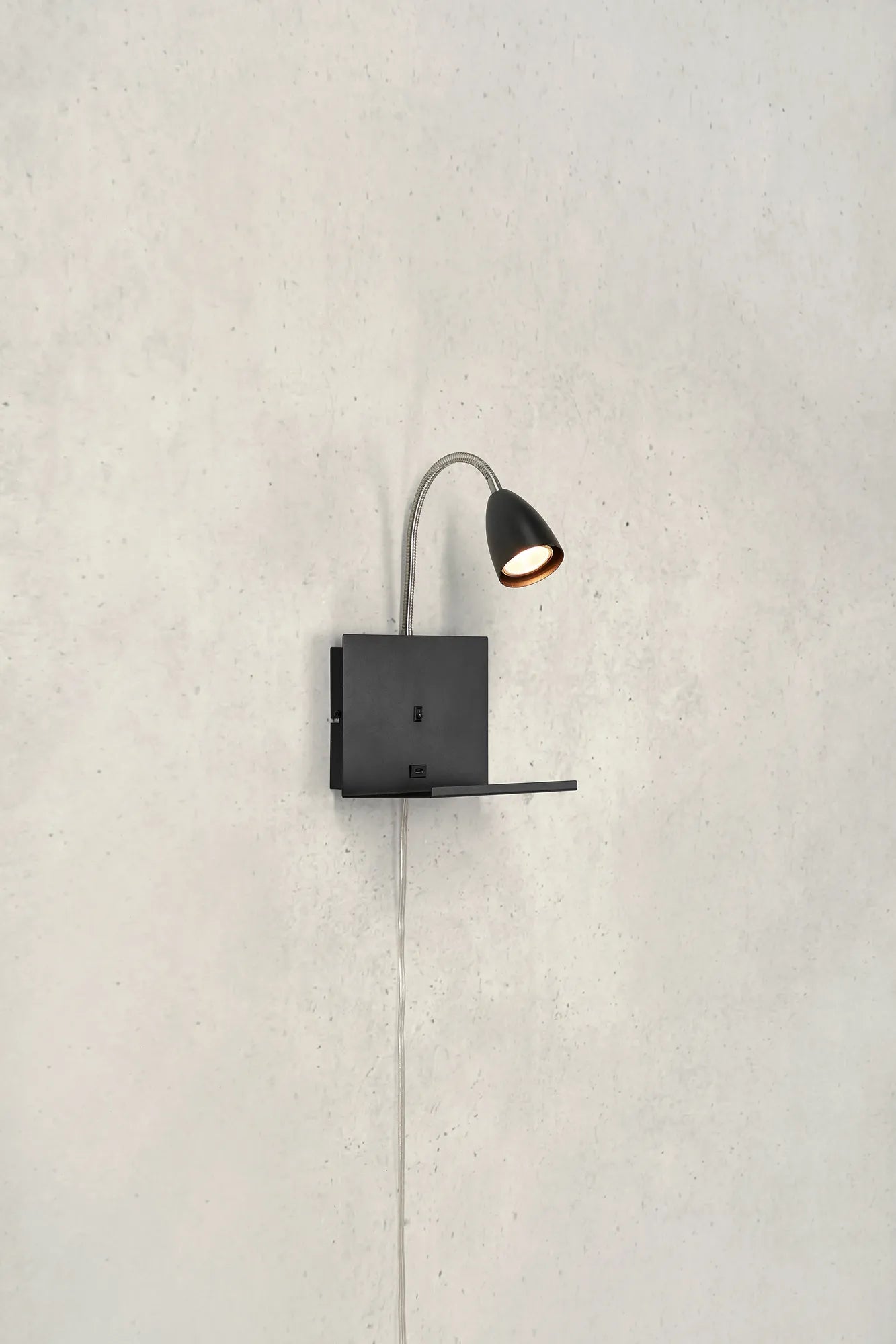 Cuarto Nachttischlampe Schwarz
