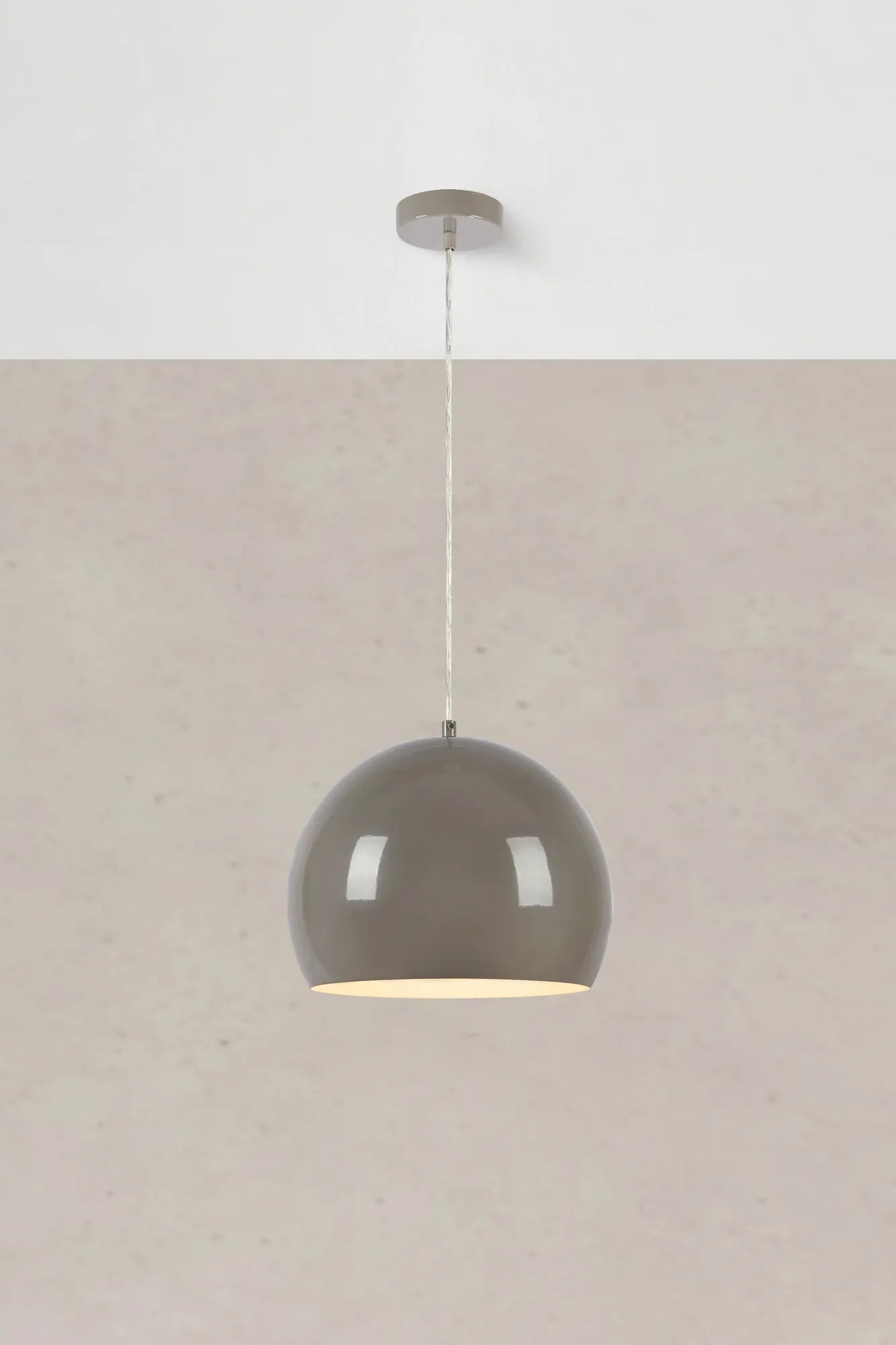 Pop grå taklampa 28 cm stilren belysning | Pop grey pendant lamp | Pop grau Pendelleuchte minimalistische Beleuchtung
