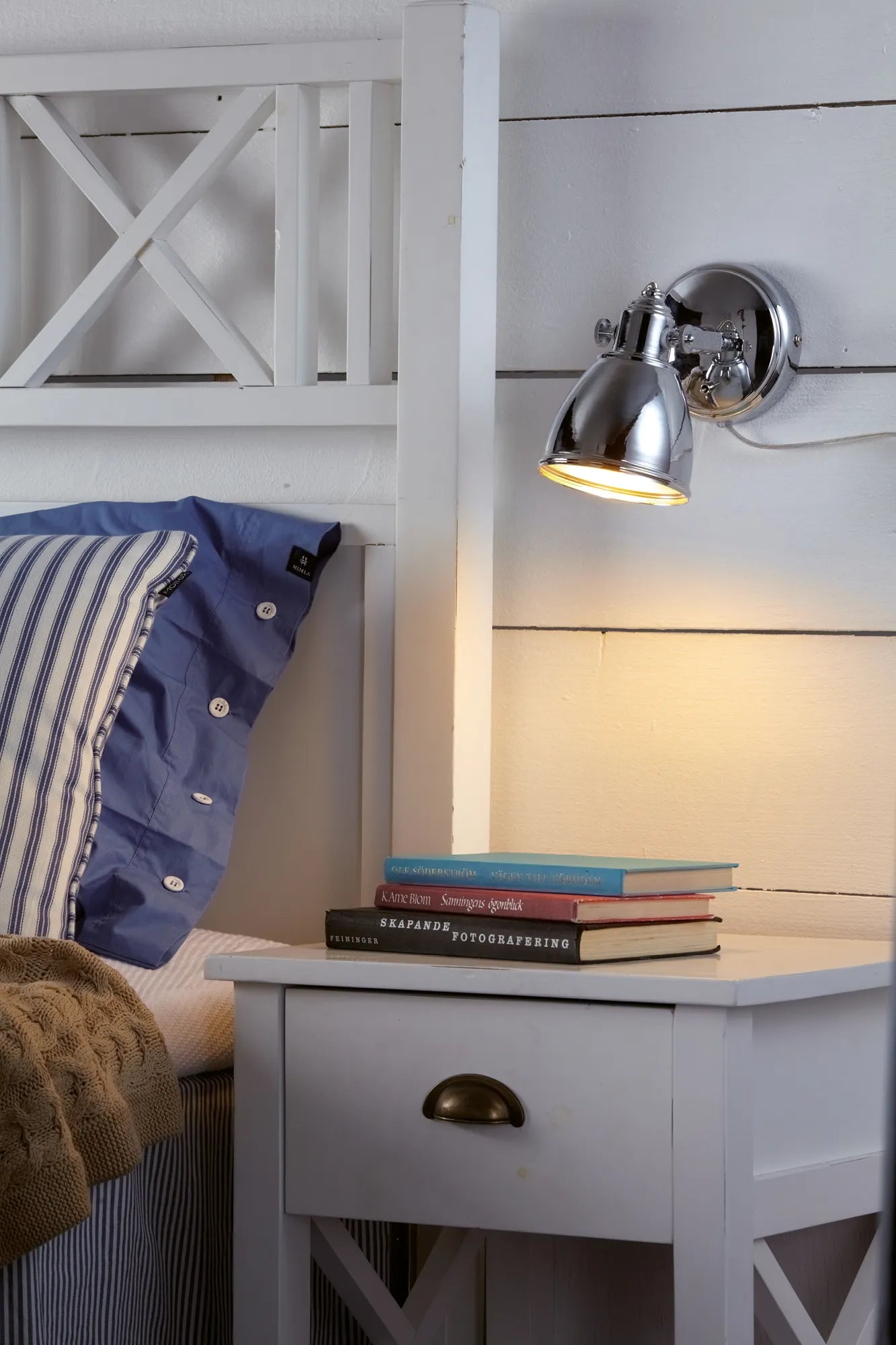 Fjällbacka krom vägglampa belysning | Fjällbacka chrome wall lamp | Fjällbacka Chrom Wandleuchte