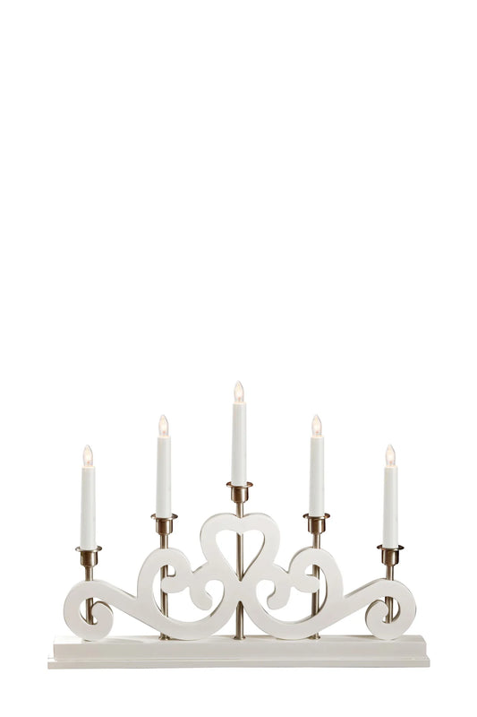 Eneby vit adventsljusstake 700640 | Eneby white advent candle holder 700640 | Eneby weiß Adventsleuchter 700640