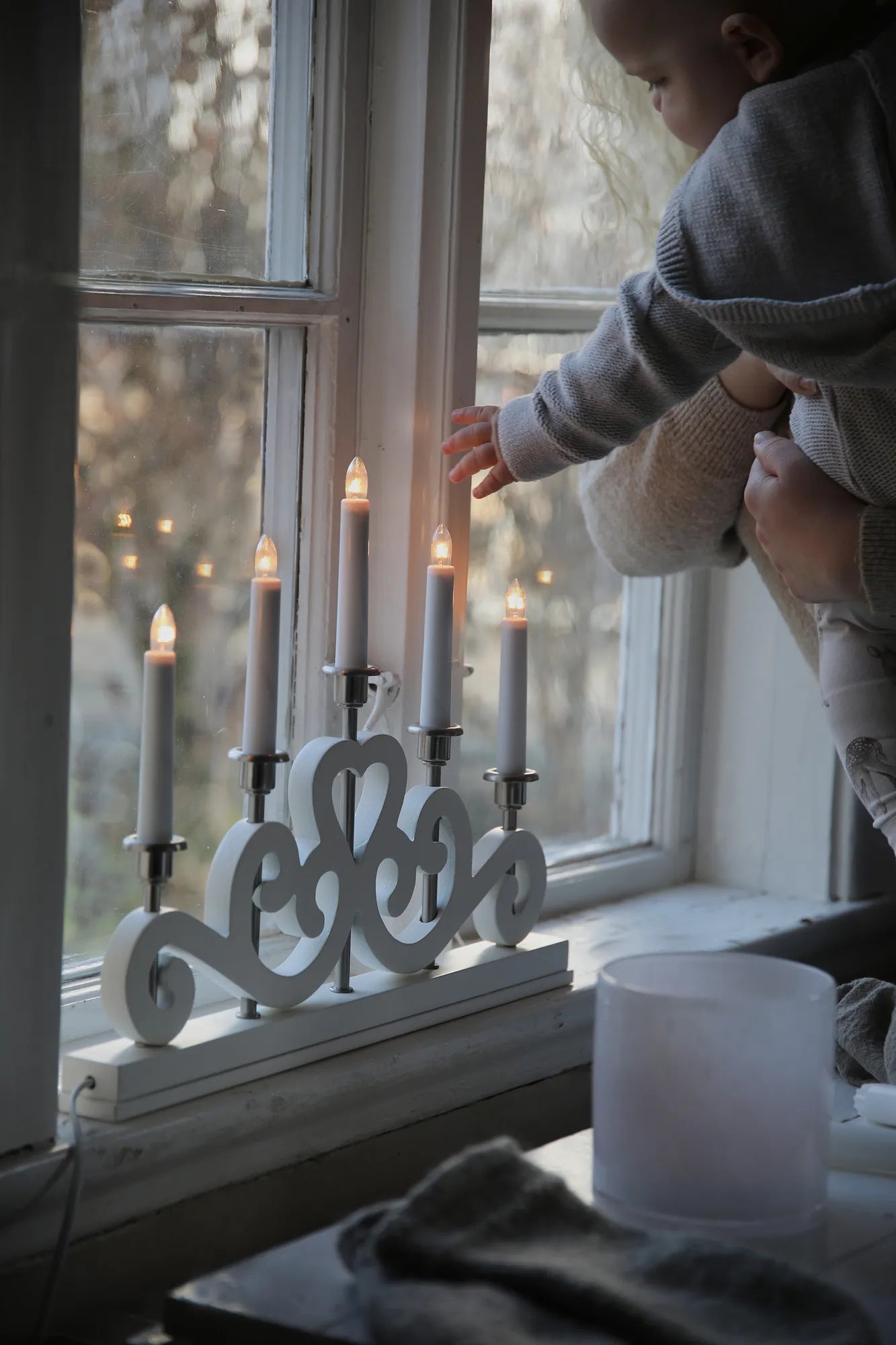 Eneby vit adventsljusstake julbelysning skandinavisk design | Eneby white | Eneby weiß Adventsleuchter skandinavisches Design