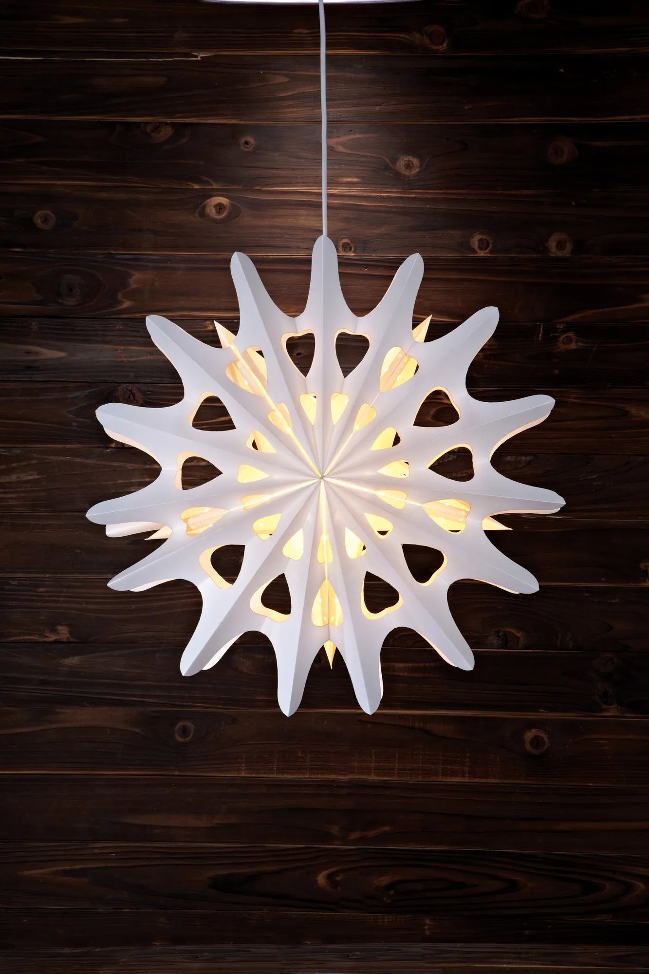 Alnäs vit julstjärna 55 cm julbelysning stilren belysning | Alnäs white Christmas star light minimalist lighting | Alnäs weiß