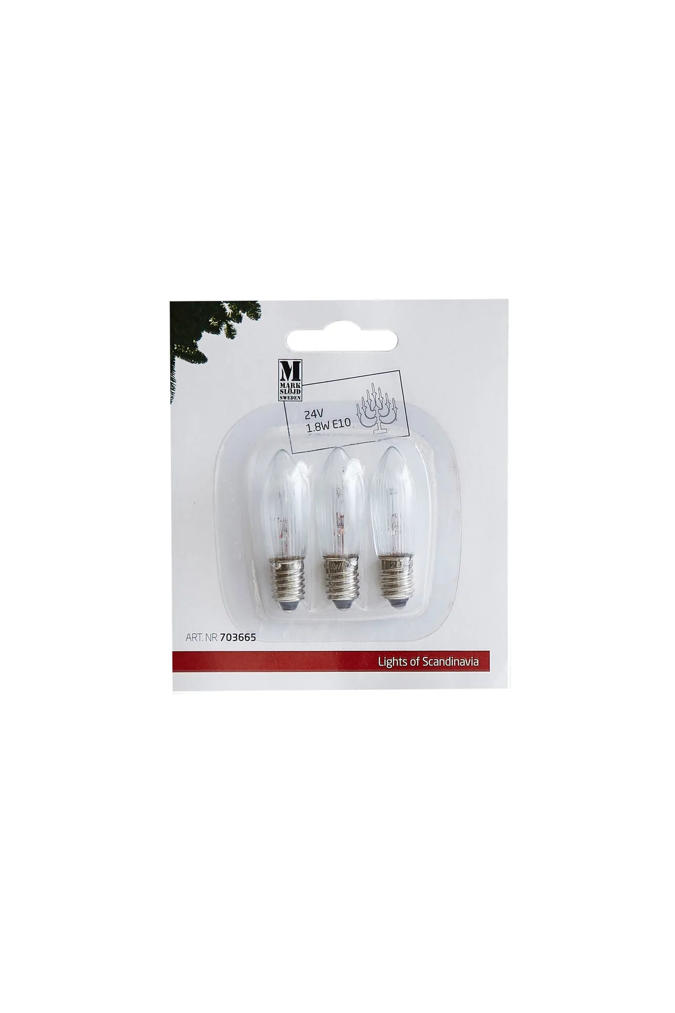 Spare Bulb E10 24V 1,8W 3-pack