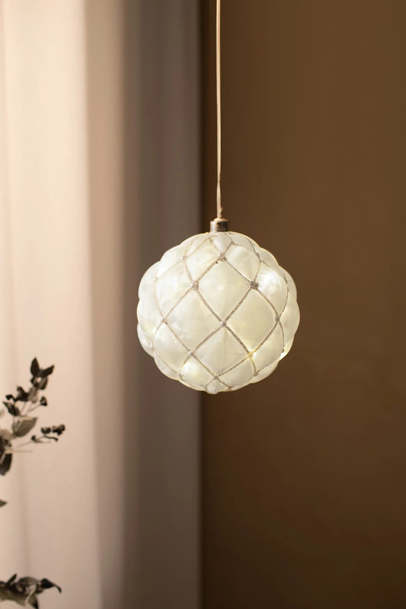 Pearl vit lampa 15 cm belysning | Pearl white lamp | Pearl weiß Lampe