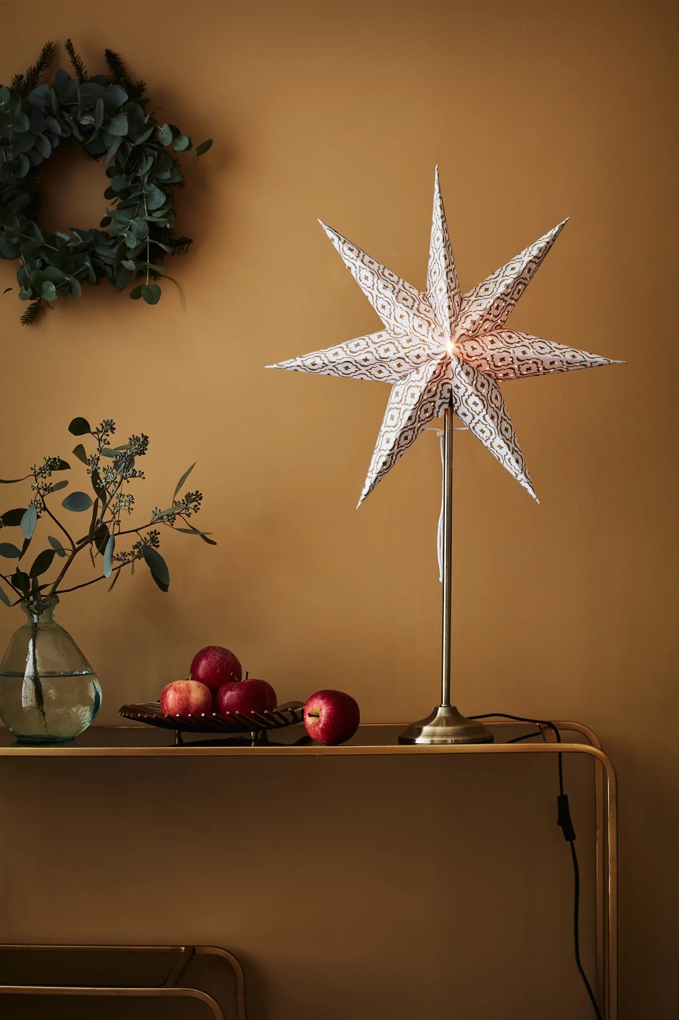 Baroque vit julstjärna julbelysning | Baroque white Christmas star light | Baroque weiß Weihnachtsstern Beleuchtung