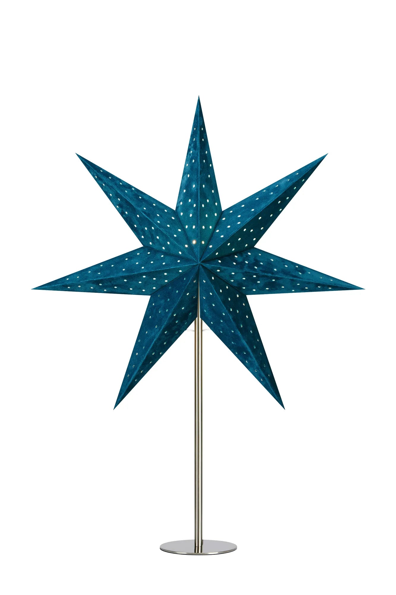Velours Tischstern Blau – Markslöjd