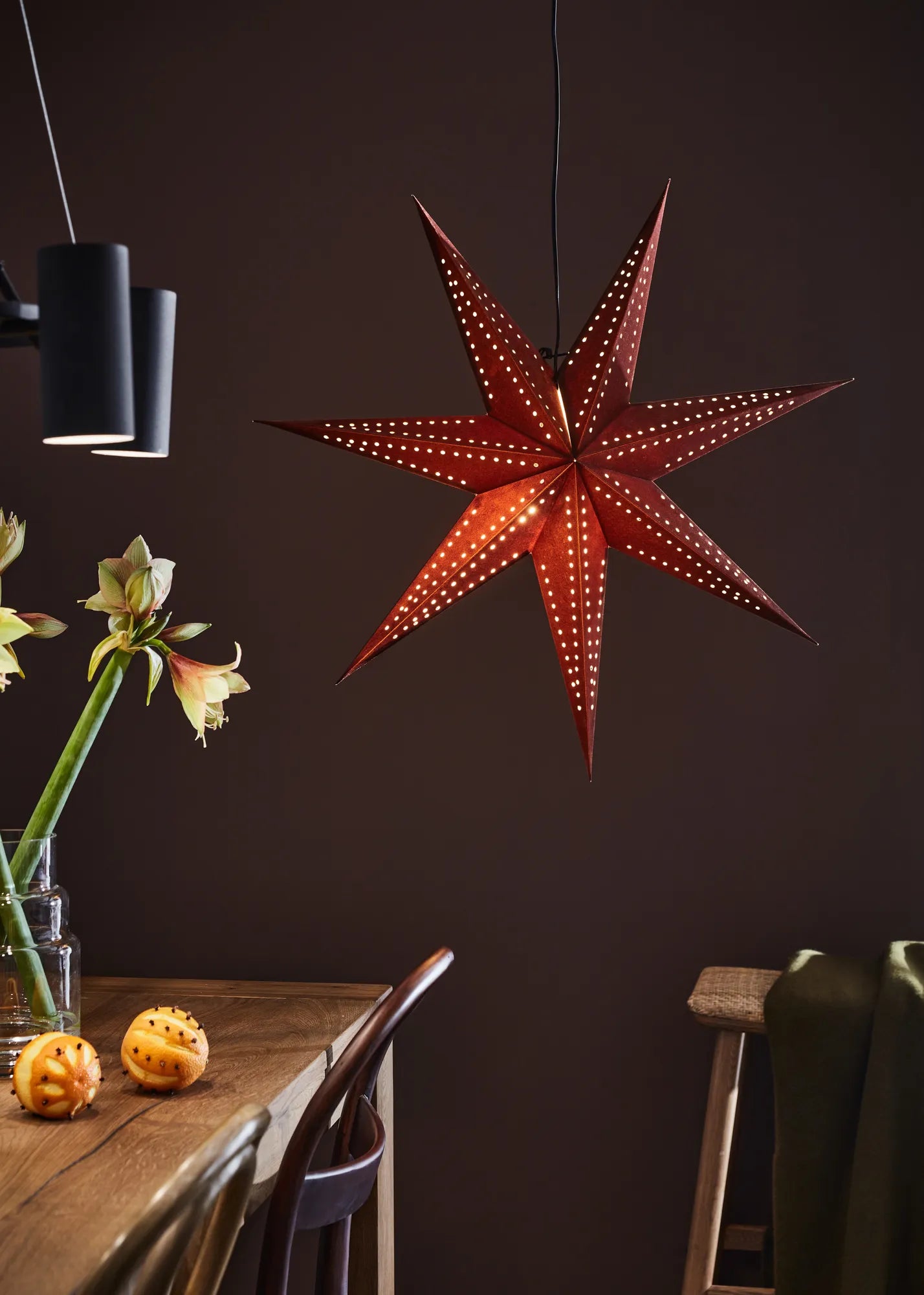 Embla brun julstjärna 75 cm julbelysning skandinavisk design | Embla brown Christmas star light Scandinavian design | Embla