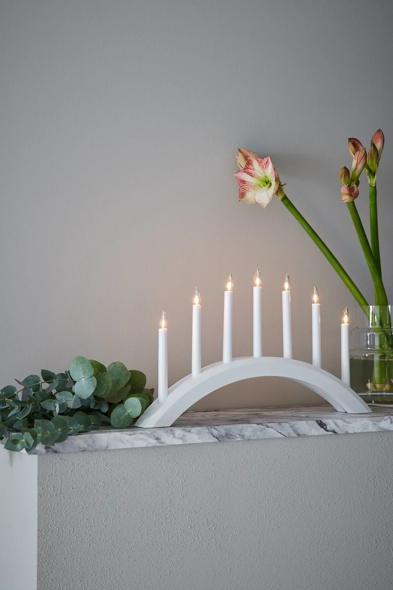 Avento vit adventsljusstake julbelysning skandinavisk design | Avento | Avento weiß Adventsleuchter skandinavisches Design