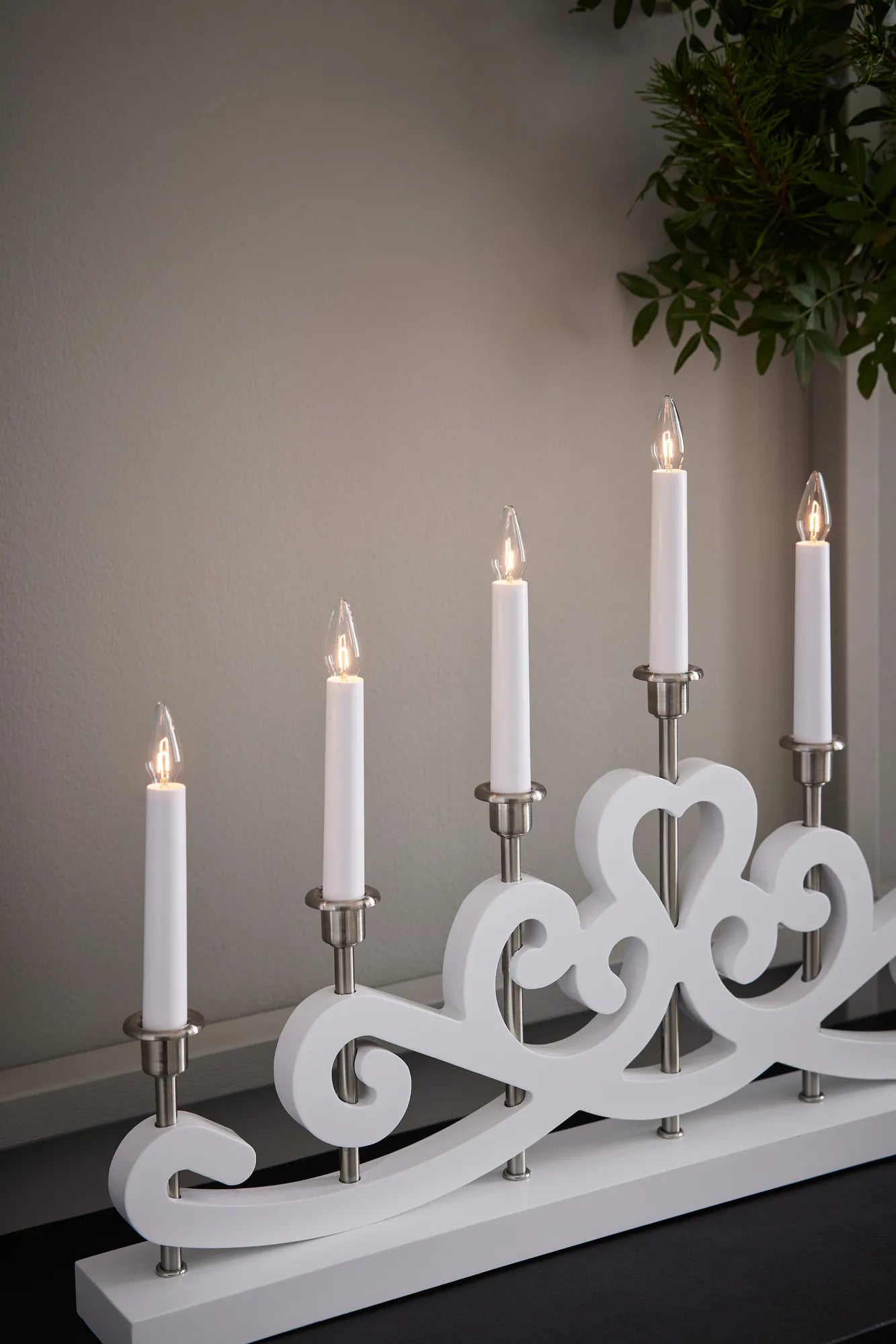 Nightfall vit adventsljusstake julbelysning skandinavisk design | Nightfall white advent candle holder | Nightfall weiß
