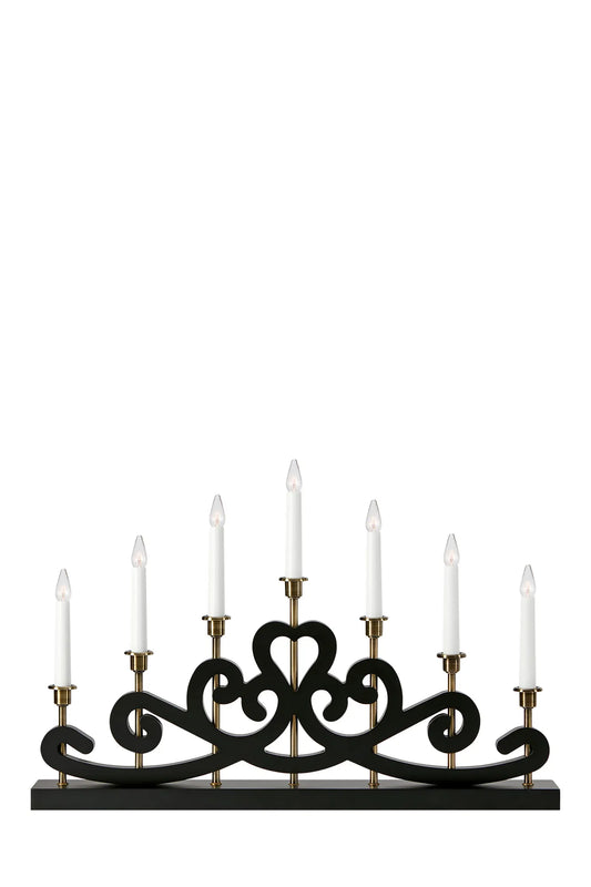 Nightfall svart adventsljusstake 705966 | Nightfall black advent candle holder | Nightfall schwarz Adventsleuchter 705966