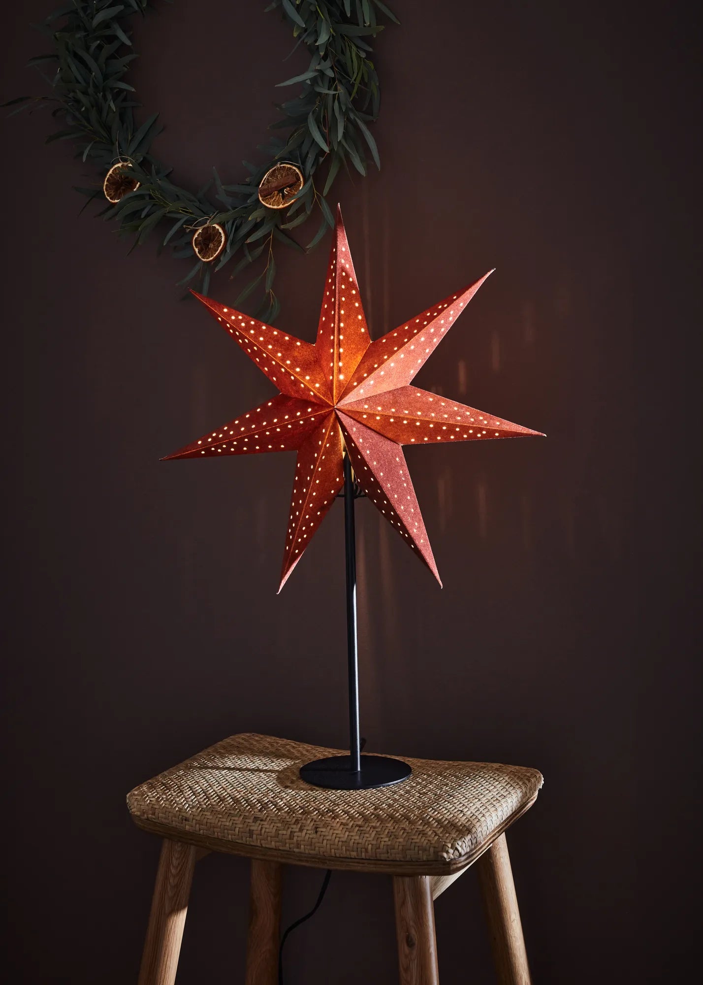 Embla brun julstjärna julbelysning skandinavisk design | Embla brown Christmas star light Scandinavian design | Embla braun