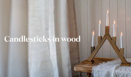 Candlesticks in wood