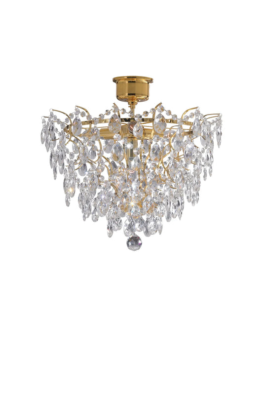 Rosendal Kristallplafond Guld 48 cm