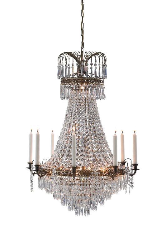 Läckö Kristallkrona Antik 66 cm