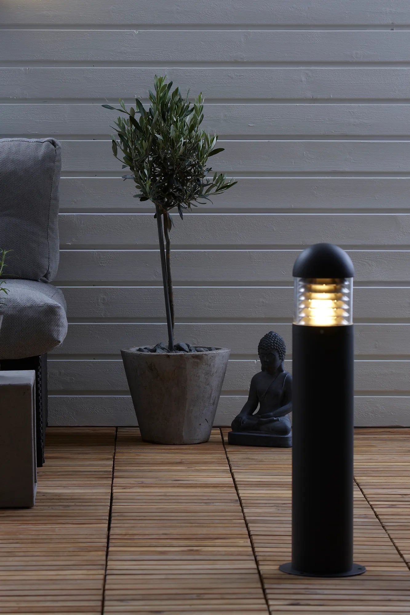 Kurt grå pollare utomhusbelysning | Kurt grey bollard light | Kurt grau Pollerleuchte