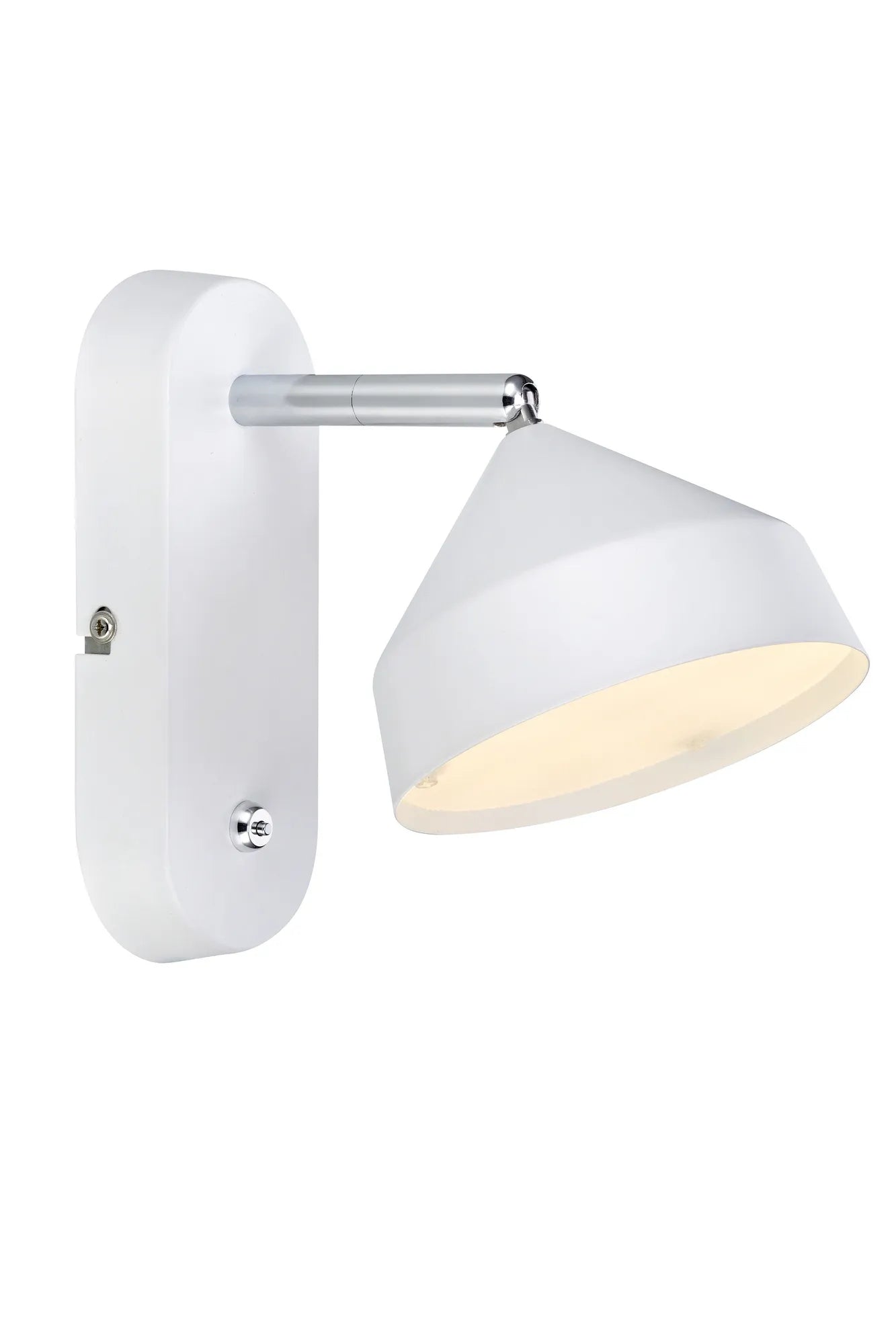 Tratt vit vägglampa 105801 | Tratt white wall lamp 105801 | Tratt weiß Wandleuchte 105801