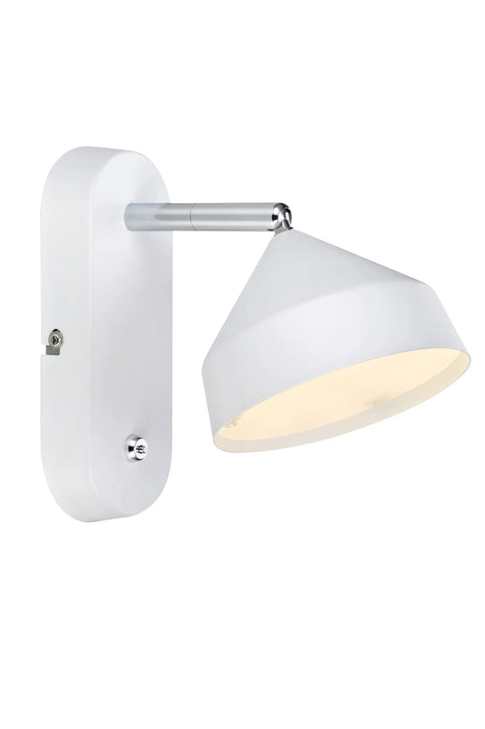 Tratt vit vägglampa 105801 | Tratt white wall lamp 105801 | Tratt weiß Wandleuchte 105801