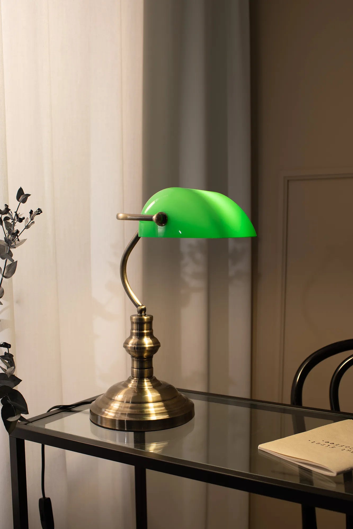 Bankers grön bordslampa 42 cm belysning | Bankers green table lamp | Bankers grün Tischlampe