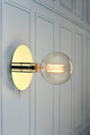 Disc mässing vägglampa stilren belysning | Disc brass wall lamp | Disc Messing Wandleuchte minimalistische Beleuchtung