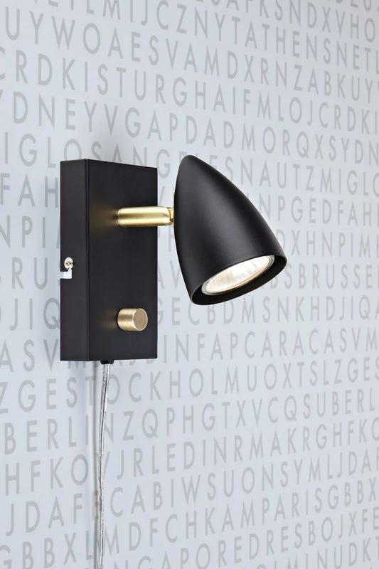 Ciro Bedside Lamp Black/Brass