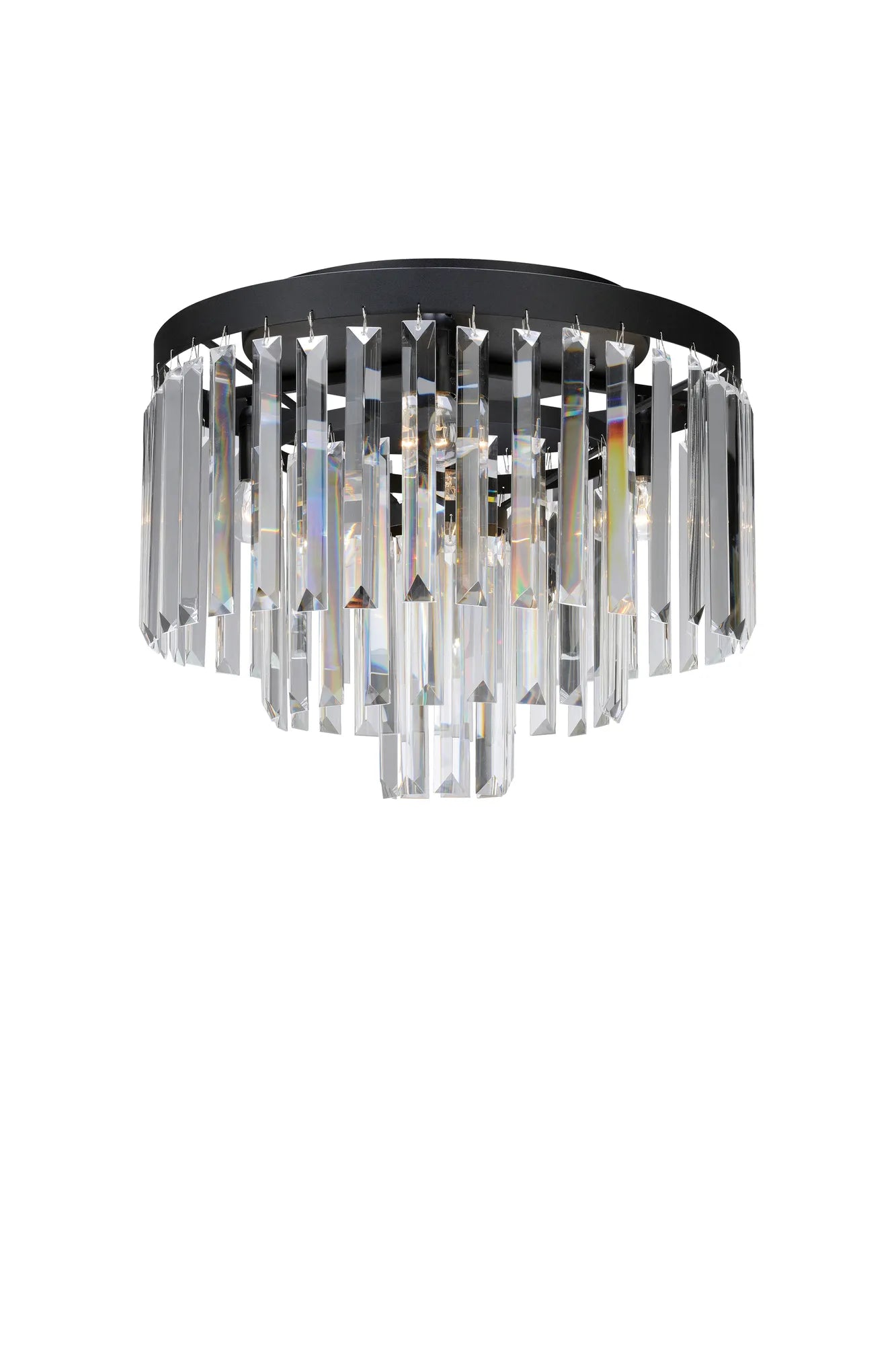 Ventimiglia svart plafond 42 cm 106563 | Ventimiglia black flush mount ceiling | Ventimiglia schwarz Deckenleuchte 106563