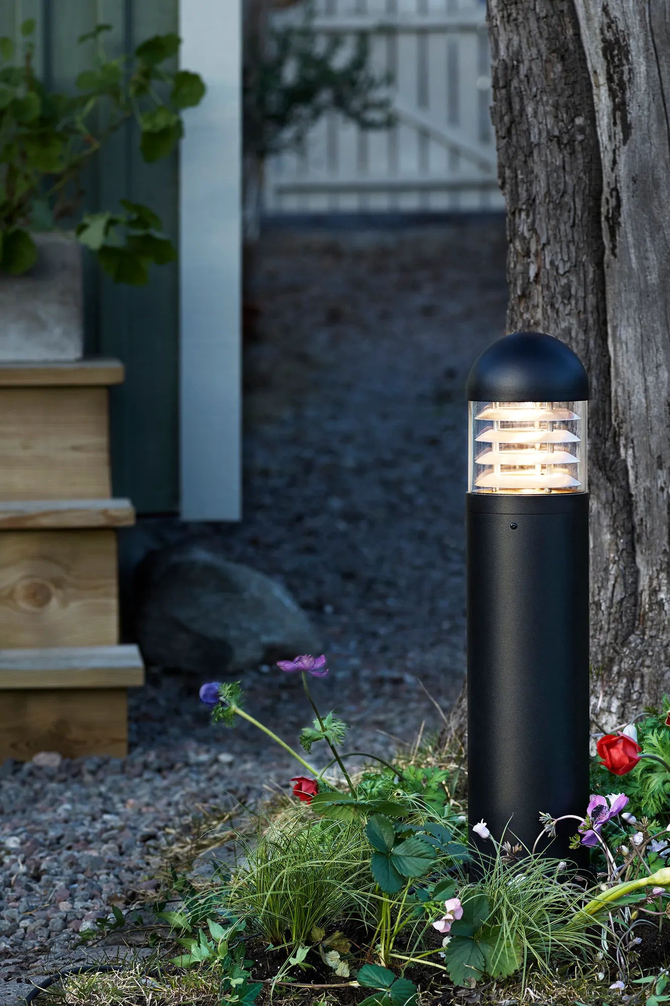 Garden 24 svart pollare 60 cm utomhusbelysning | Garden 24 black bollard light | Garden 24 schwarz Pollerleuchte