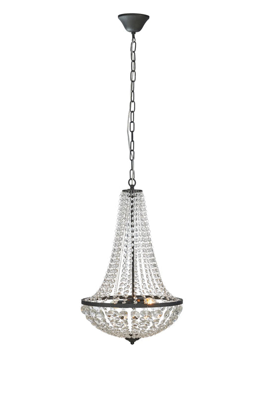 Gränsö Kristallkrona Svart 40 cm 