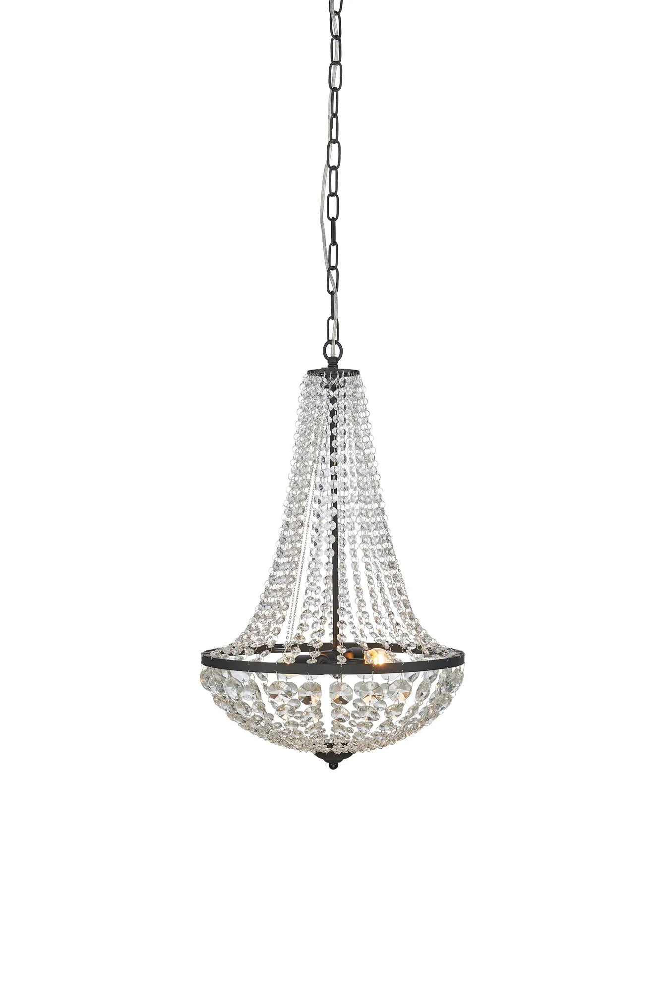 Gränsö Kristallkrona Svart 40 cm 