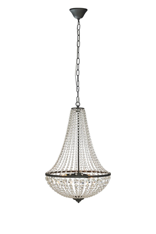Gränsö Kristallkrona Svart 50 cm 