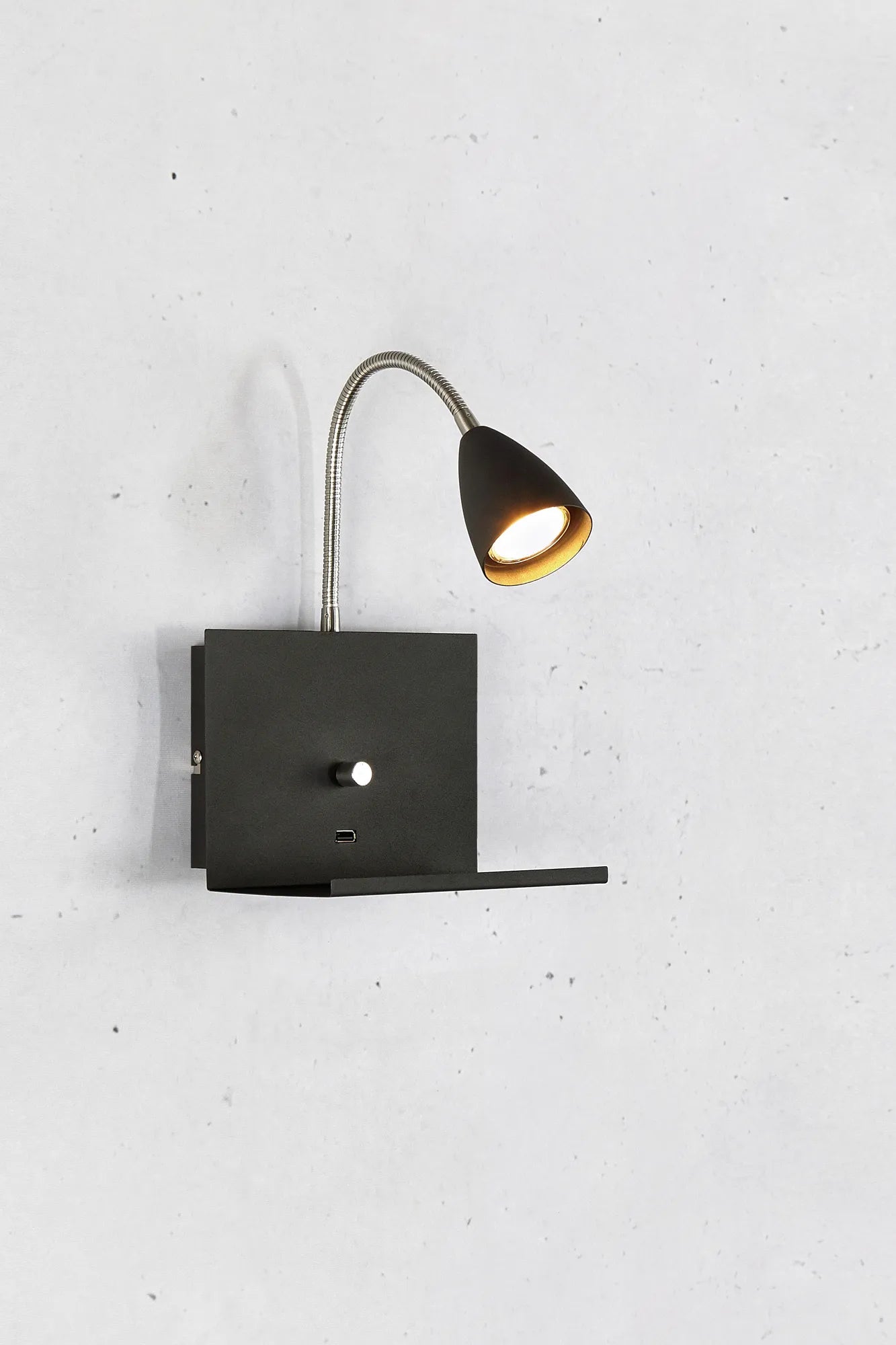 Logi Nachttischlampe Schwarz