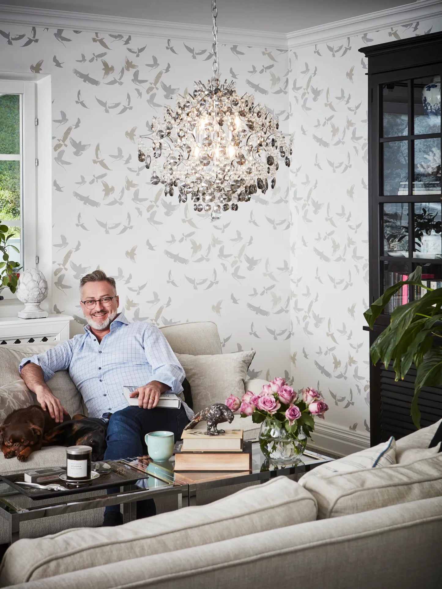 Hidden krom taklampa 56 cm svensk design | Hidden chrome pendant lamp | Hidden Chrom Pendelleuchte schwedisches Design