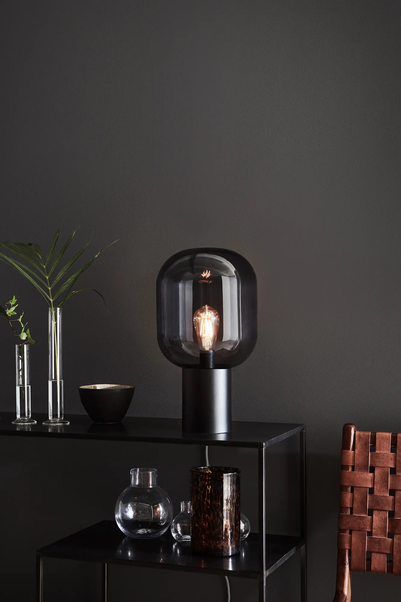 Brooklyn svart bordslampa 44 cm belysning | Brooklyn black table lamp | Brooklyn schwarz Tischlampe