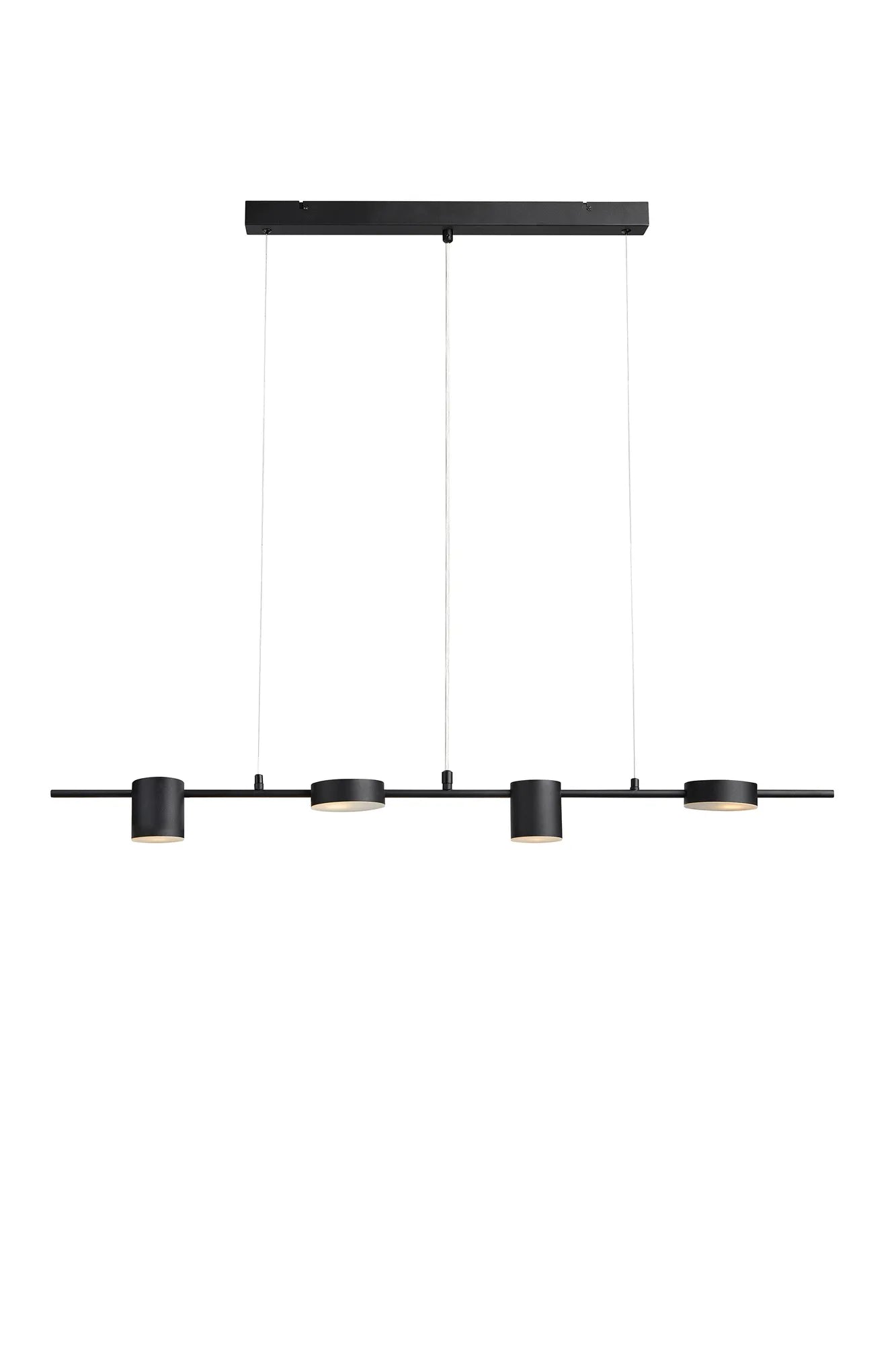 Row svart taklampa 107746 | Row black pendant lamp 107746 | Row schwarz Pendelleuchte 107746