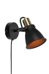Alton svart vägglampa 107856 | Alton black wall lamp 107856 | Alton schwarz Wandleuchte 107856