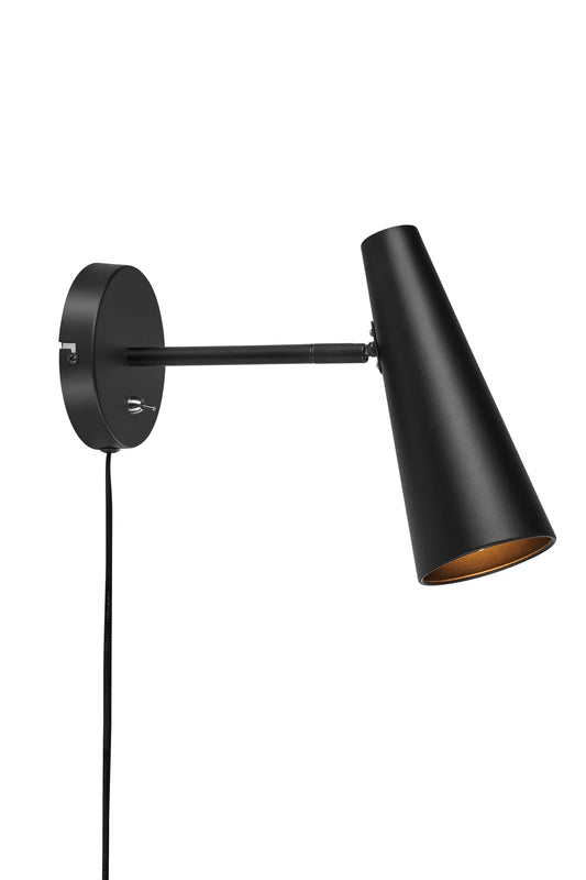 Peak svart vägglampa 107898 | Peak black wall lamp 107898 | Peak schwarz Wandleuchte 107898