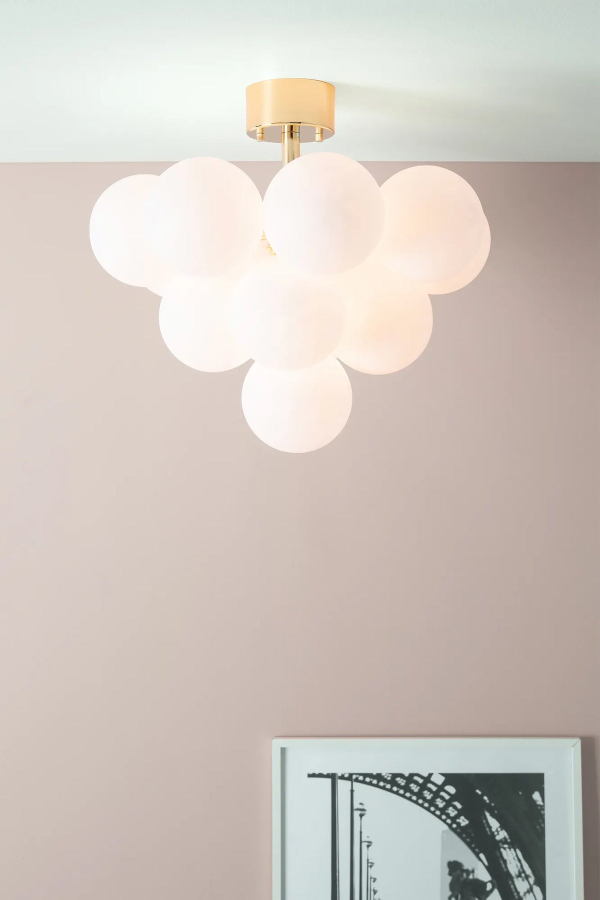 Merlot mässing plafond belysning | Merlot brass flush mount ceiling light | Merlot Messing Deckenleuchte