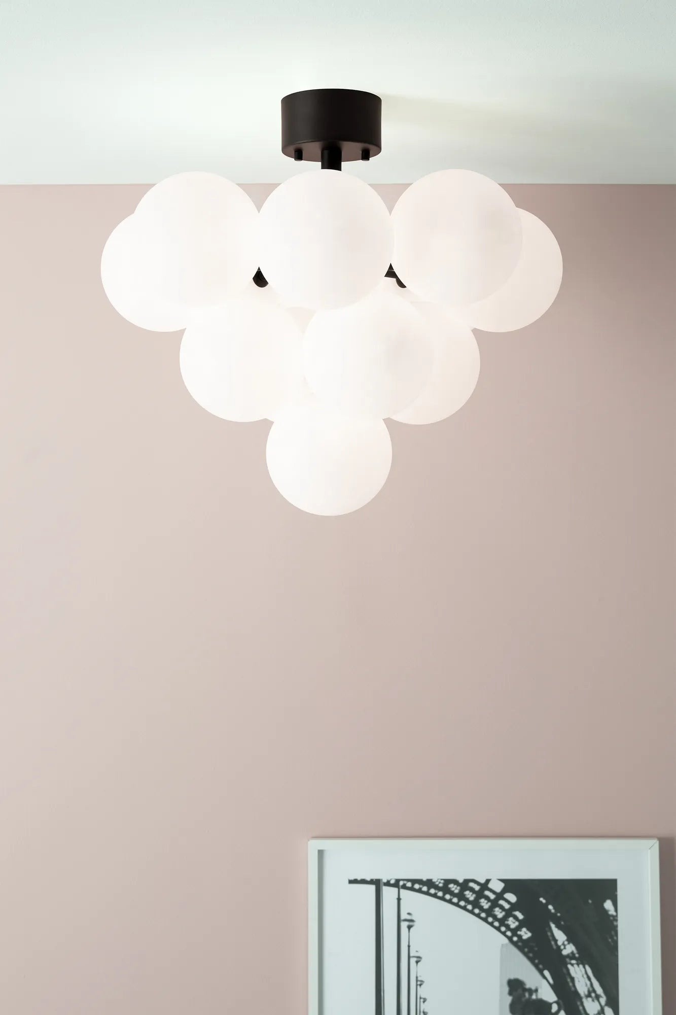 Merlot svart plafond belysning | Merlot black flush mount ceiling light | Merlot schwarz Deckenleuchte