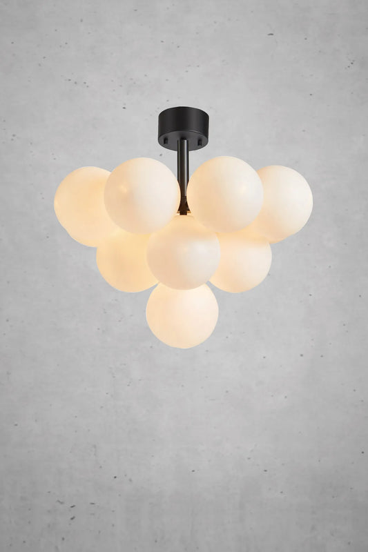 Merlot svart plafond | Merlot black flush mount ceiling light | Merlot schwarz Deckenleuchte