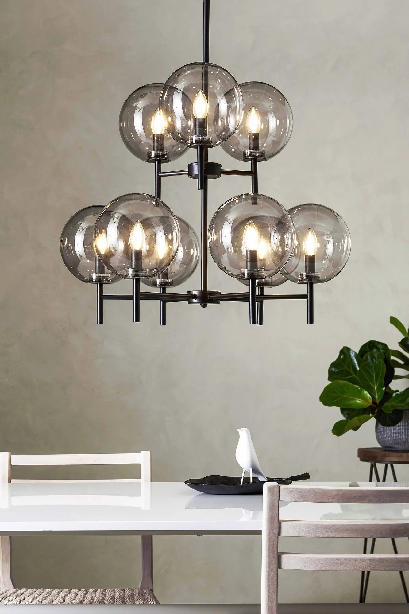 Crown svart taklampa belysning | Crown black pendant lamp | Crown schwarz Pendelleuchte
