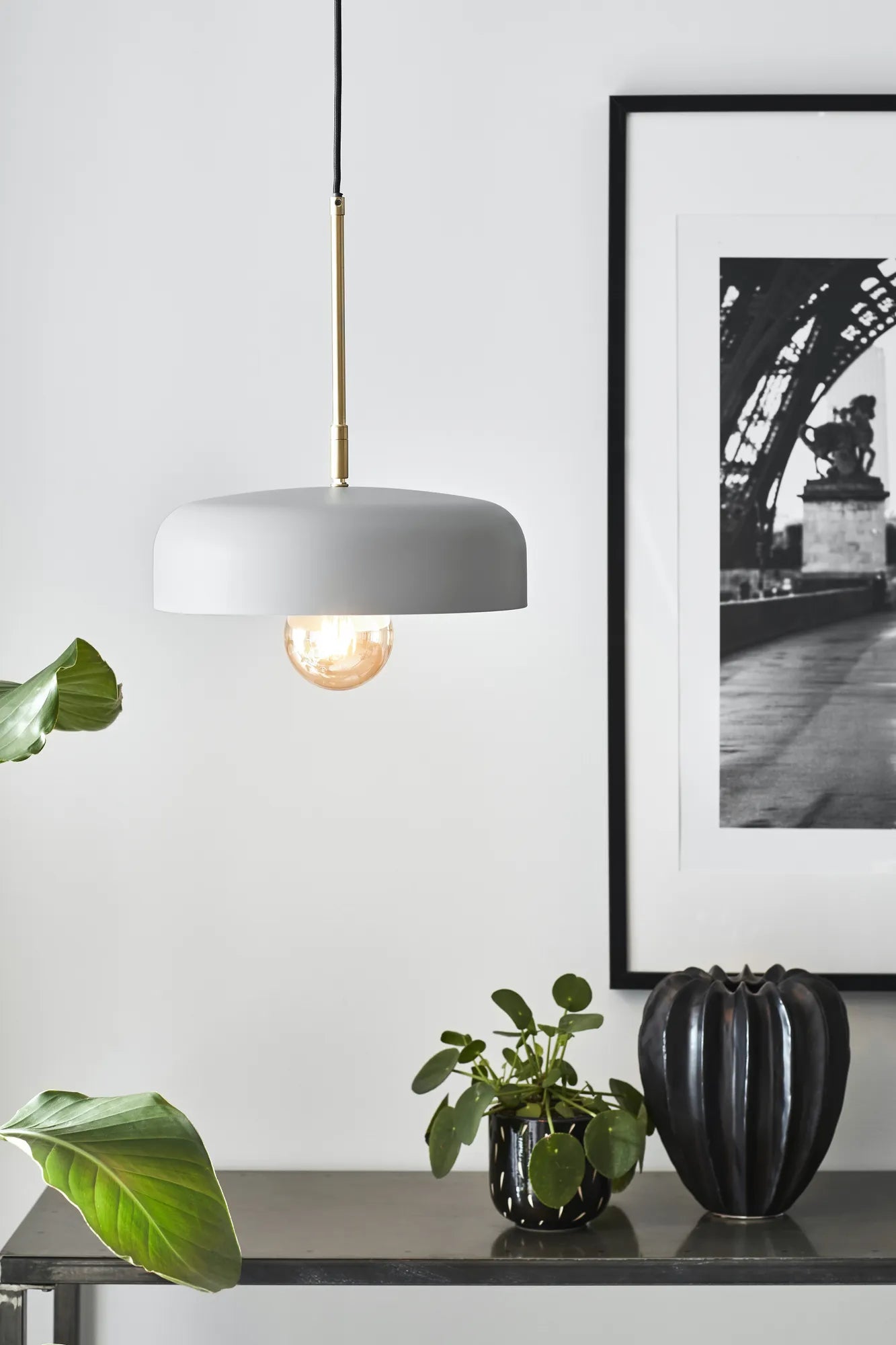 Caen grå taklampa belysning | Caen grey pendant lamp | Caen grau Pendelleuchte