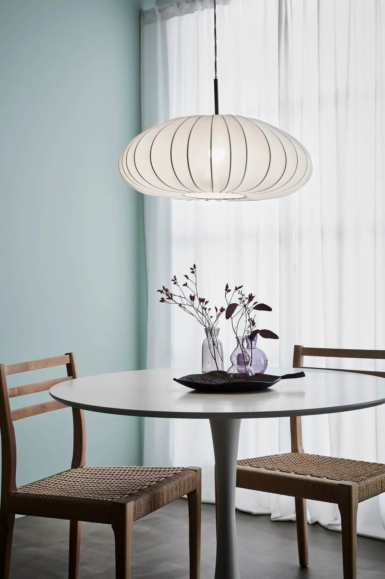 Mist vit taklampa belysning skandinavisk design | Mist white pendant lamp | Mist weiß Pendelleuchte skandinavisches Design