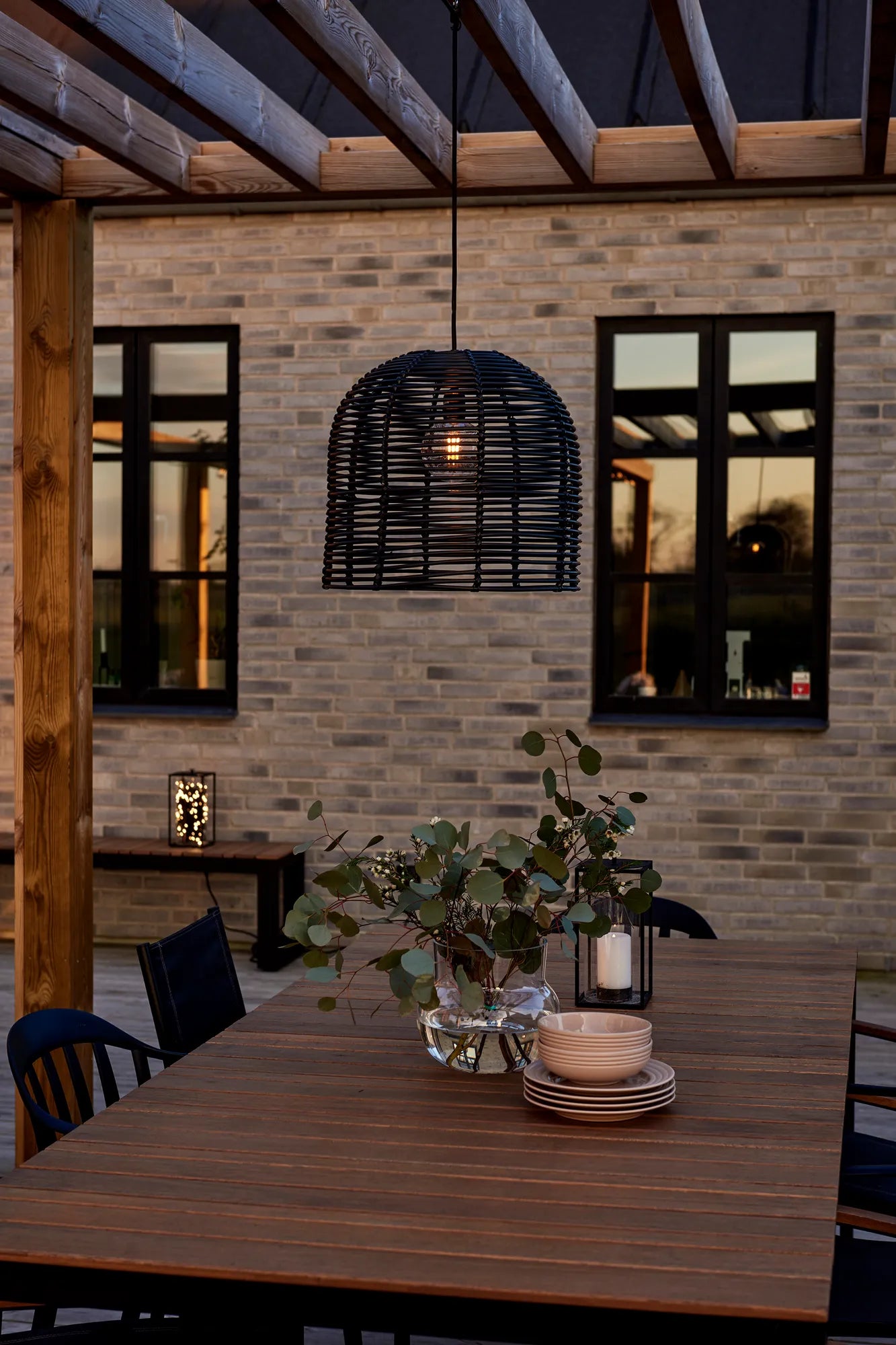 Garden 24 svart taklampa 40 cm belysning | Garden 24 black pendant lamp | Garden 24 schwarz Pendelleuchte