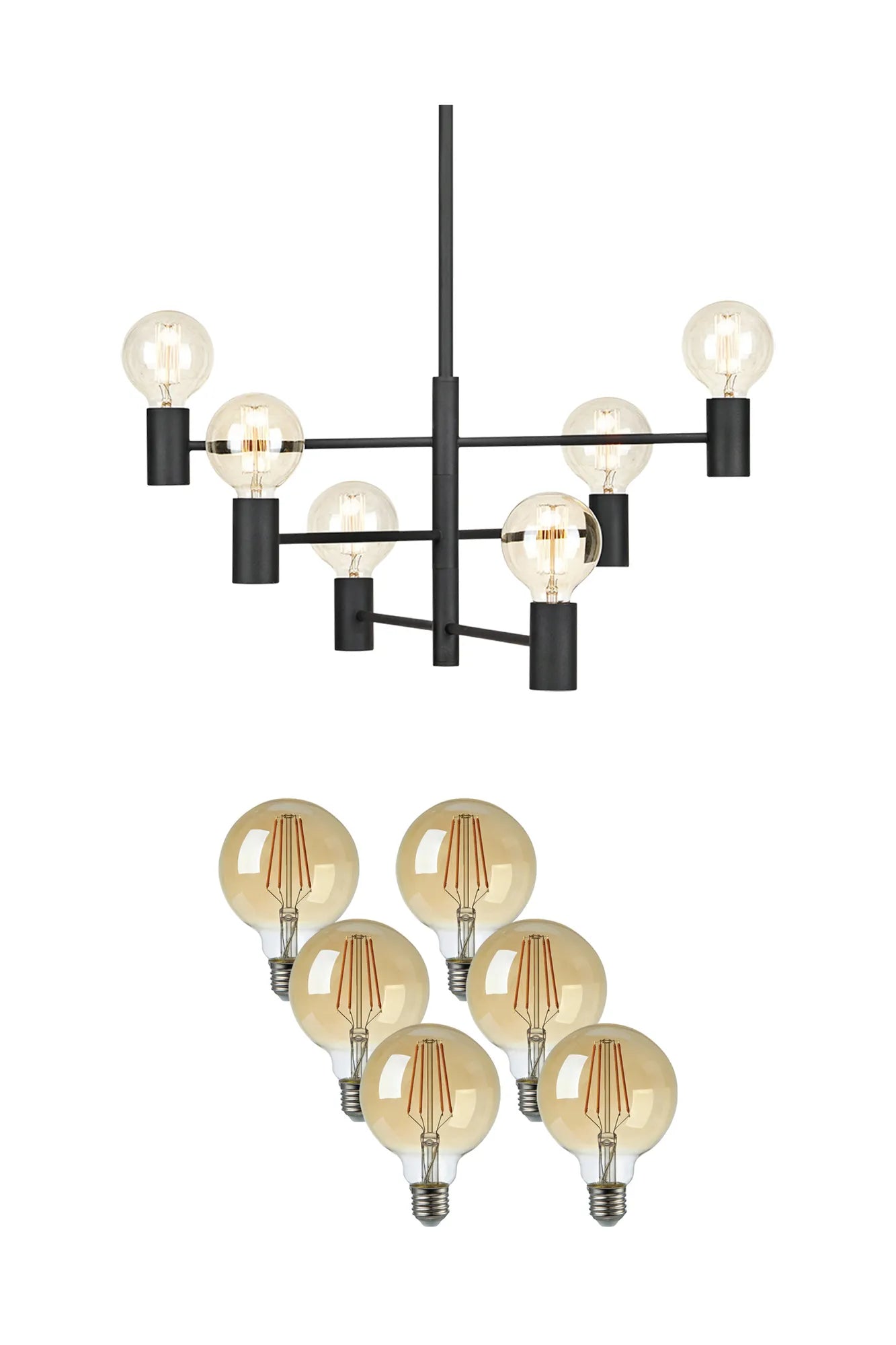 Capital svart taklampa 108028 | Capital black pendant lamp 108028 | Capital schwarz Pendelleuchte 108028