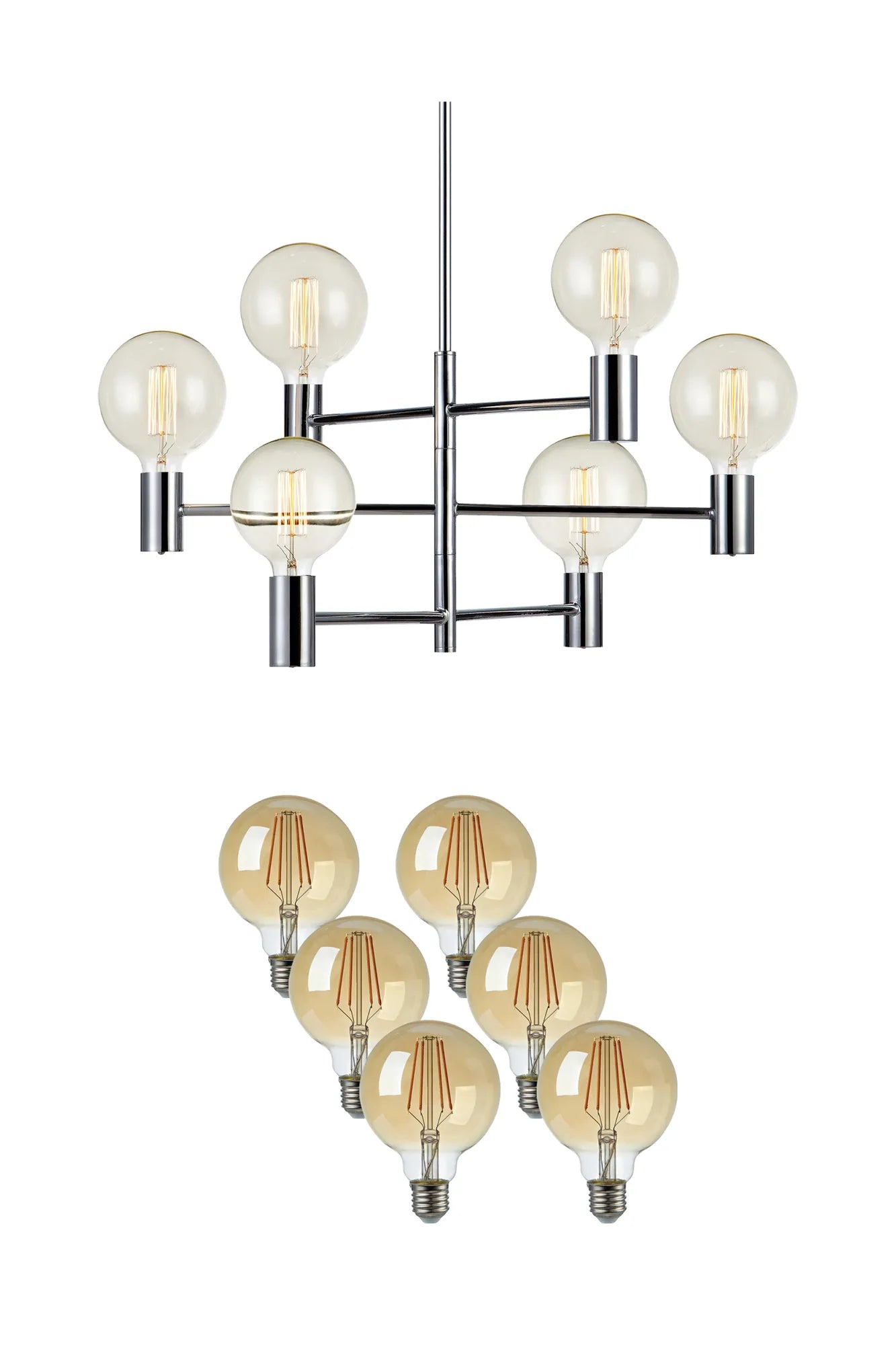 Capital krom taklampa 108029 | Capital chrome pendant lamp 108029 | Capital Chrom Pendelleuchte 108029